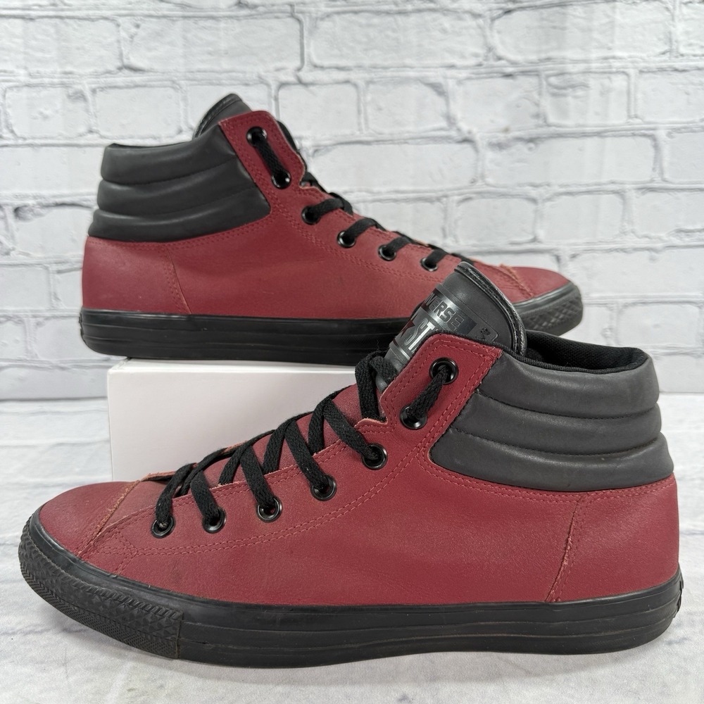 Converse CTAS Hi Top Leather Sneakers Shoes Men's 11.5‎ Chili Black 151920C